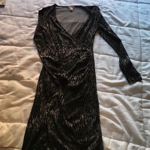 Banana republic black and grey wrap dress