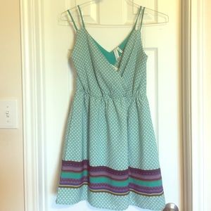 Teal Printed Sun Dress 👗