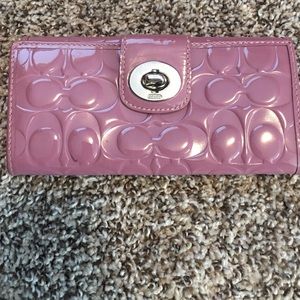 Purple, patent leather Coach wallet