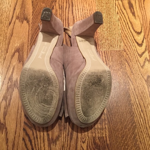 Paul Green Suede Peep Toe Sling Backs - Picture 4 of 4