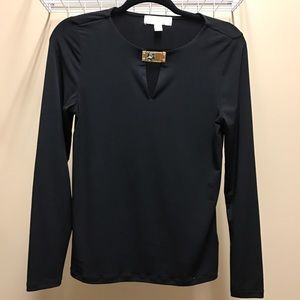 Michael Kors Black Long Sleeve top