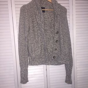 American Eagle Grey Button Thick Sweater