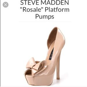 Steven by Steve Madden Rosalye nude bow heels 6.5