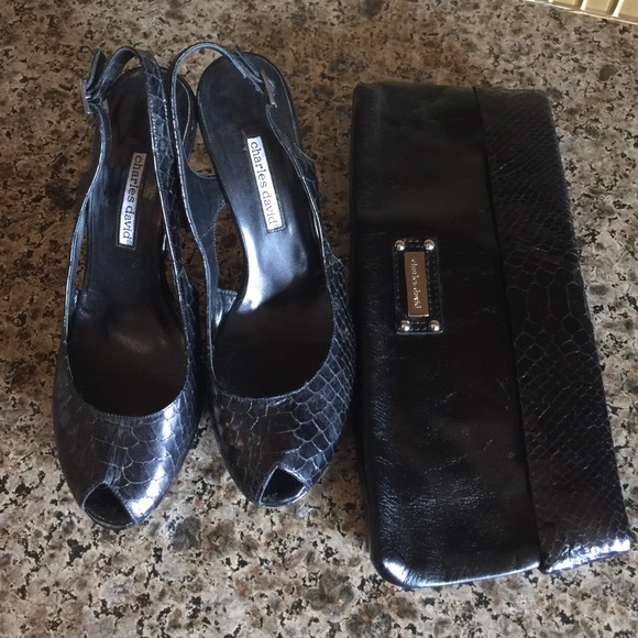 Charles David Matching Heels and Clutch - Picture 2 of 4