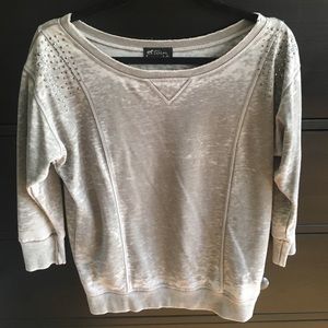 Grey sweatshirt - with Rhinestones