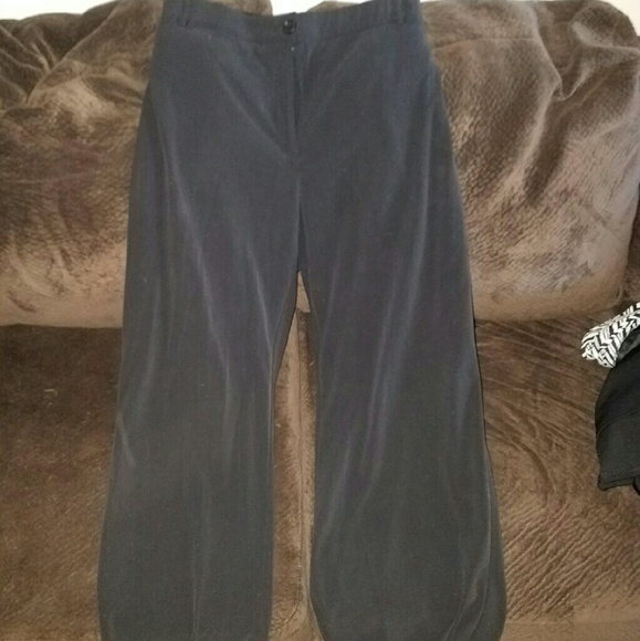 Women's jet black dress pants.