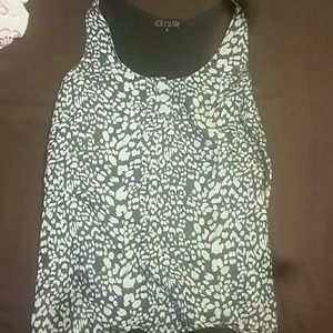 LOVE CULTURE.  High-low jean tanktop