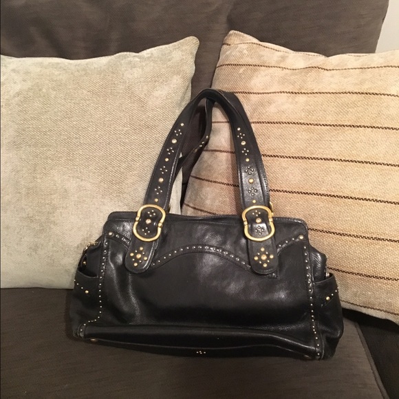 Michael Kors leather studded satchel