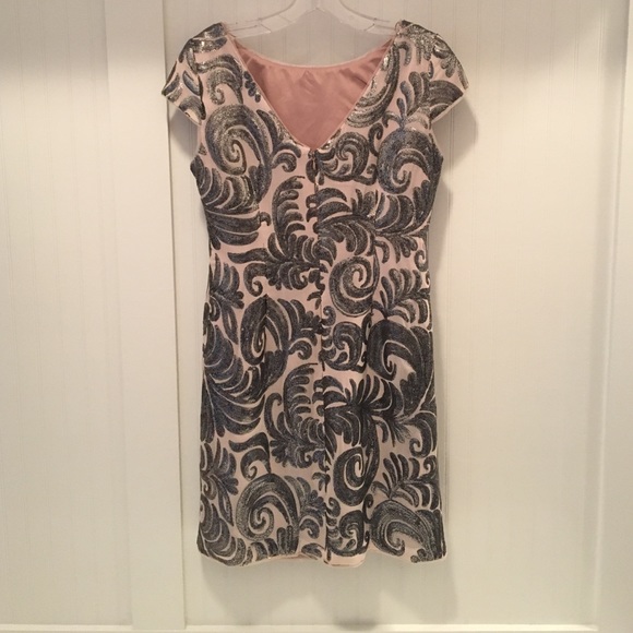 Adrianna Papell Blush & Charcoal Sequin Dress - Picture 4 of 5