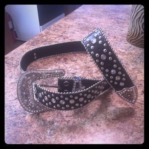 Western studded belt, worn twice.