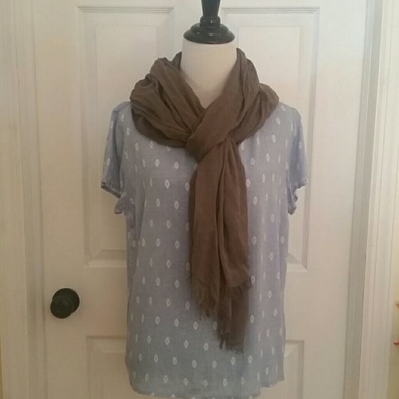 Chambray Shortsleeve Lightweight Top - Picture 1 of 2
