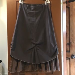 Long brown skirt from France
