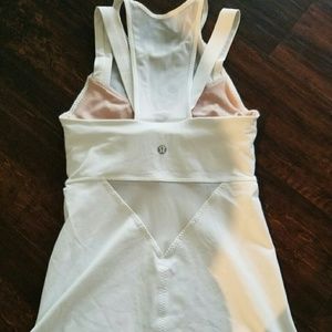Lululemon White Mesh Tank Top