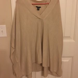 H&M beige poncho. OS