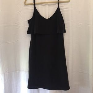 Joie black silk dress