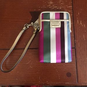 Coach cell phone wristlet. New