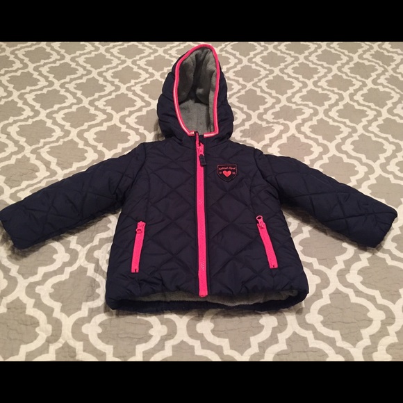 Osh Kosh Girls Toddler Reversible Puffer Jacket Coat