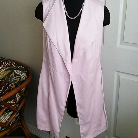 Pink Faux Suede Waterfall
