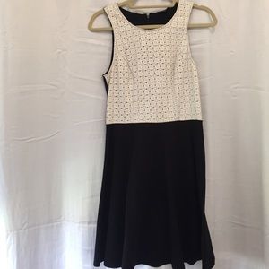 Black and white leather Ella Moss dress