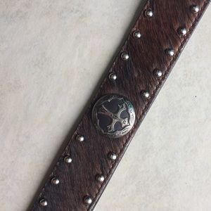 Kids belt - cow hide and leather