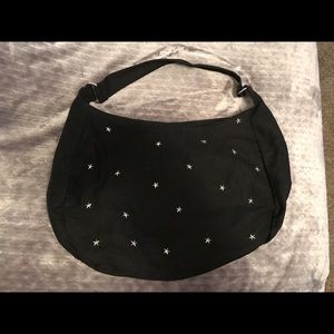 Black medium size purse with silver stud stars