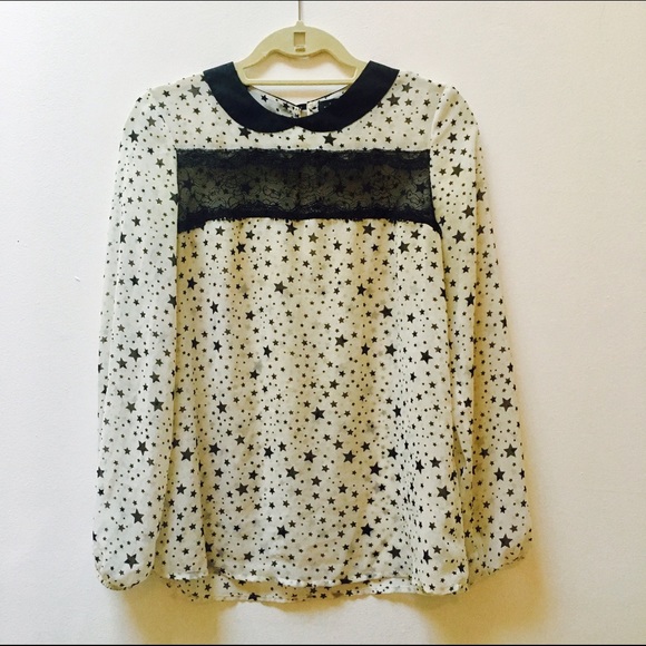 ZARA star stop with lace detail