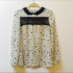 ZARA star stop with lace detail