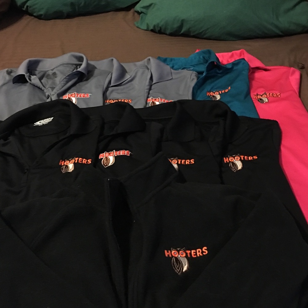 Pink Hooters polo