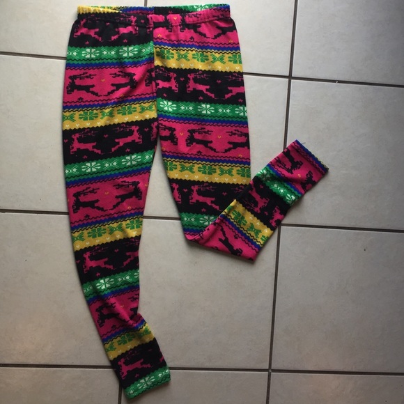 Print fleece leggings