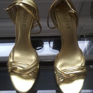 GOLD Ralph Lauren Dress Sandals