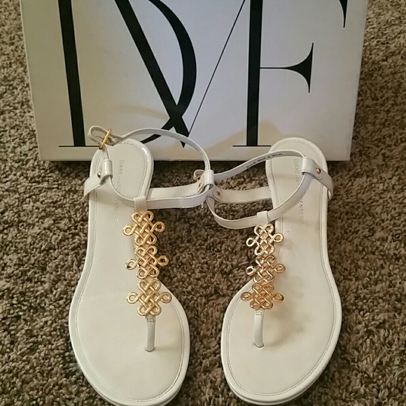 DVF Gold Love Knot Sandal