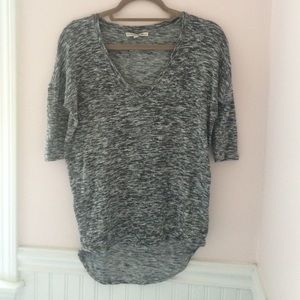 Gray white and black patterned shirt