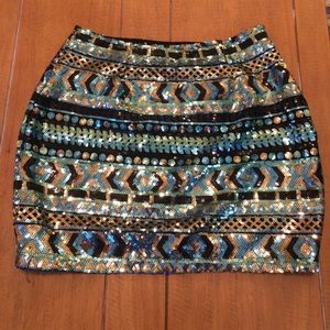 Sequined mini skirt
