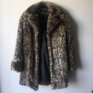 Nasty gal faux fur leopard print coat