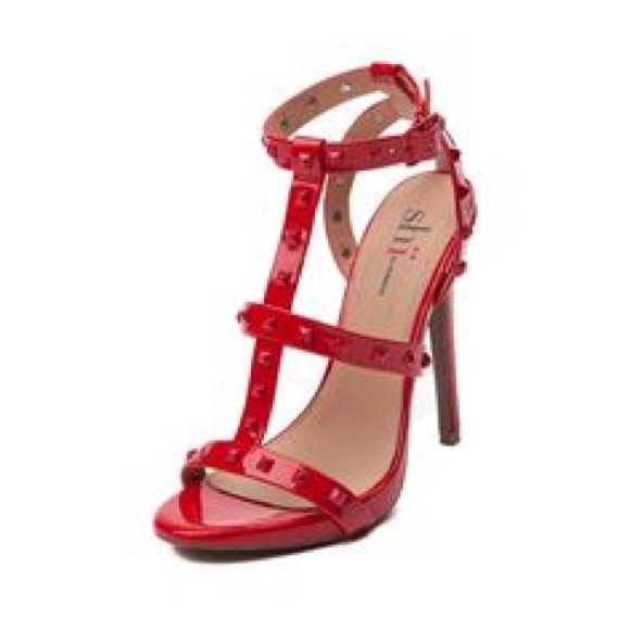 Shoes - NIB Red Studded Heels