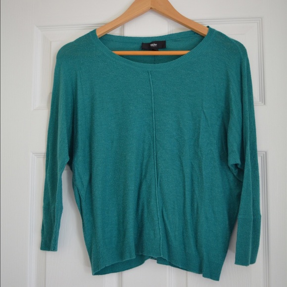 Off the shoulder teal sweater
