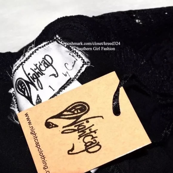 NIGHTCAP Stretchy Lace Pants Floral Flares Bells    poshmark.com/closet/kreed324 - Picture 8 of 9