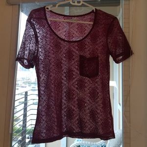 Lacey overlay shirt
