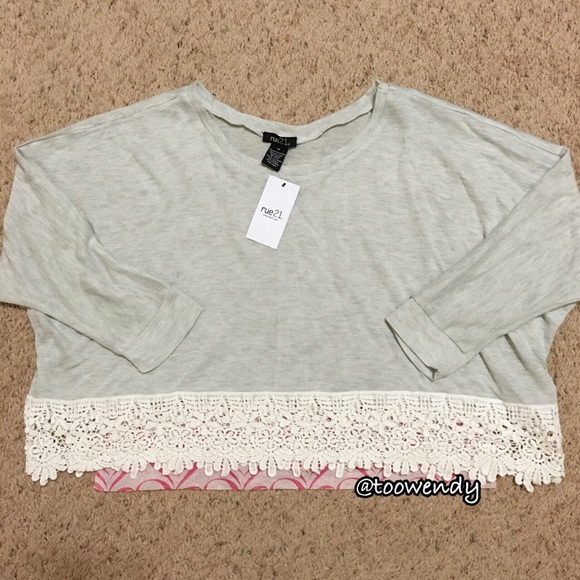 Rue21 Boxy Crochet Crop Top