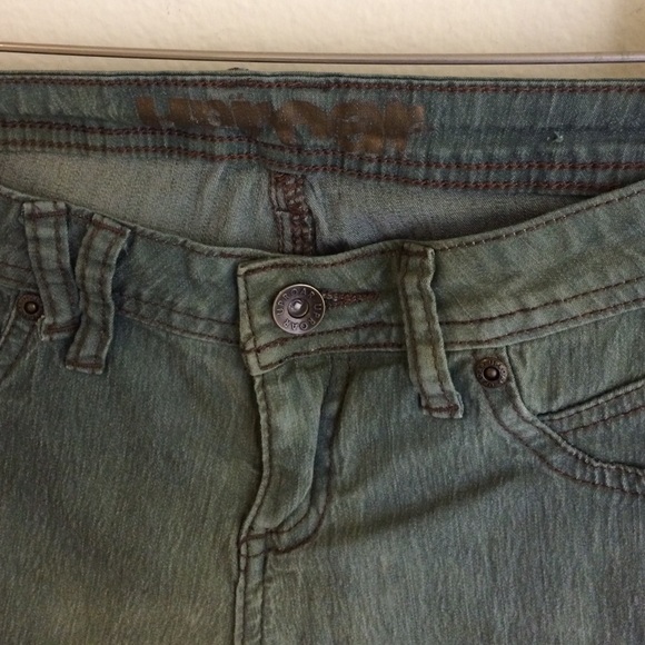 Green tie dye jeggings by Uproar size 00 stretchy - Picture 6 of 8