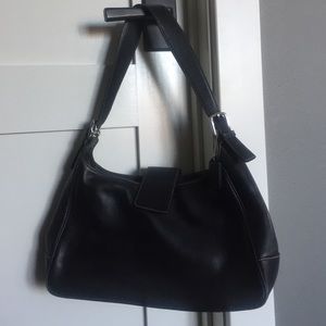 Coach Leather Shoulder Bag -Black