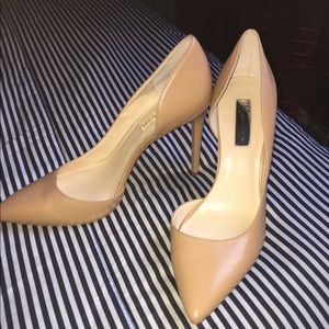 INC International Concepts Nude Tan pump heel
