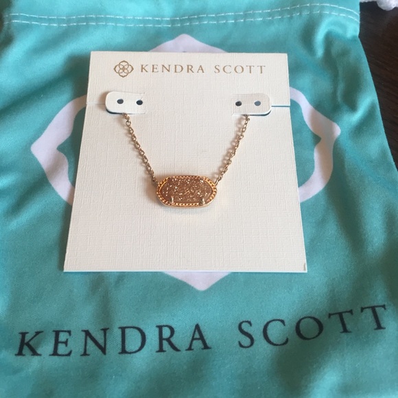 Kendra Scott Elisa Pendant - Champagne Drusy