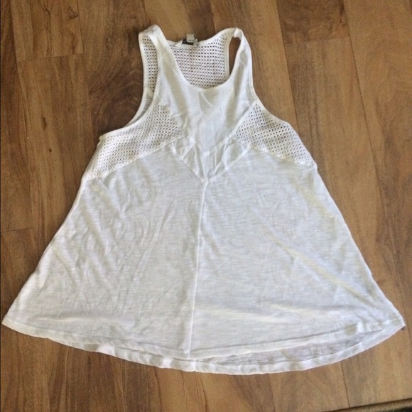 American Eagle White Babydoll Styled Tank Top