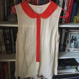Anthropologie Peter Pan collar blouse