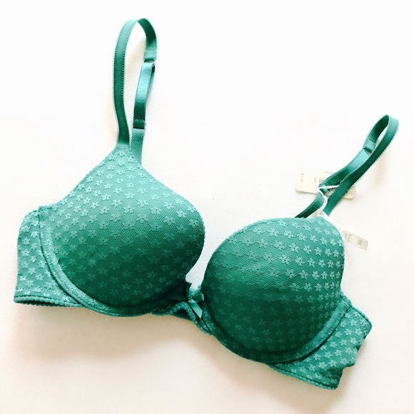 Aerie 'Brooke' light lift green lace bra