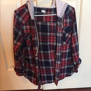 Tillys flannel hooded jacket