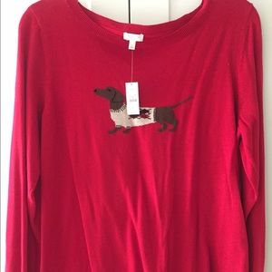 Talbot's Dachshund Sweater (NWT)