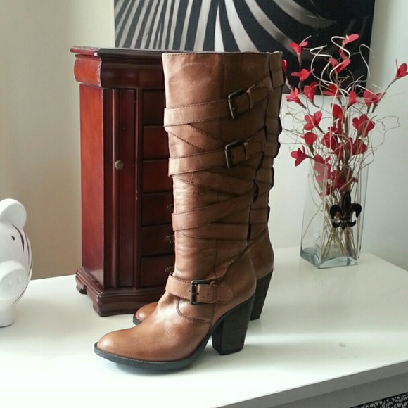 Steve Madden cognac boots