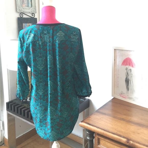 New York & Company Printed Blouse - Picture 2 of 4